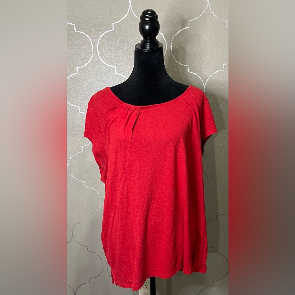 Lane Bryant Red Short Sleeve Top Size 22/24